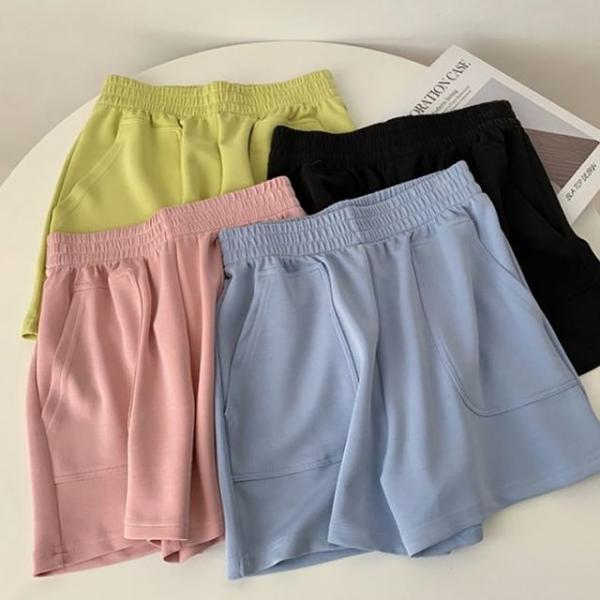 여자 홈웨어 시원한 폴리 소재 여성 밴딩 반바지