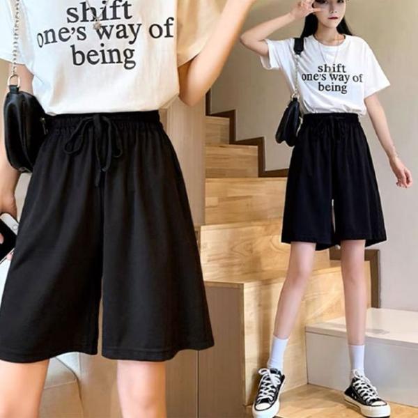 쿨링 여성 5부 반바지 허리 밴딩 아이스 여름반바지