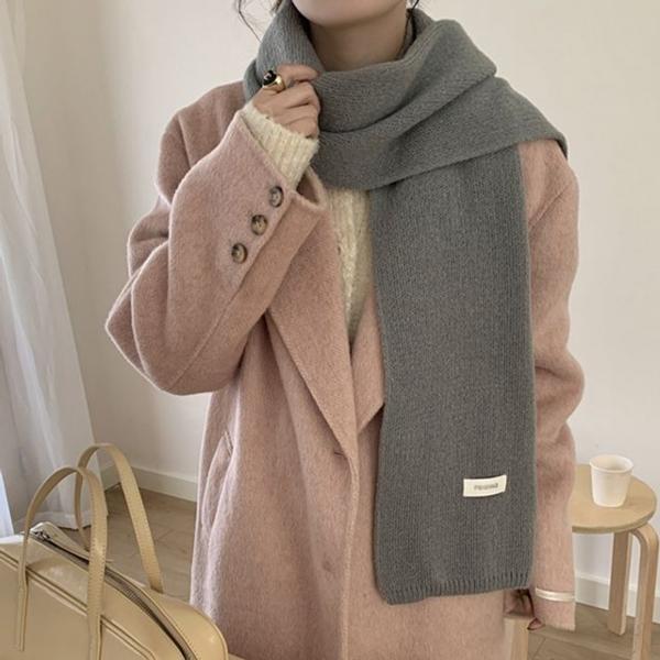 모던 데일리 4컬러 여성 겨울 머플러 무지 목도리