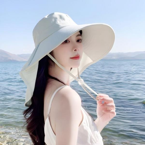 자외선차단 롱 버킷햇 여름 벙거지모자 여성버킷햇
