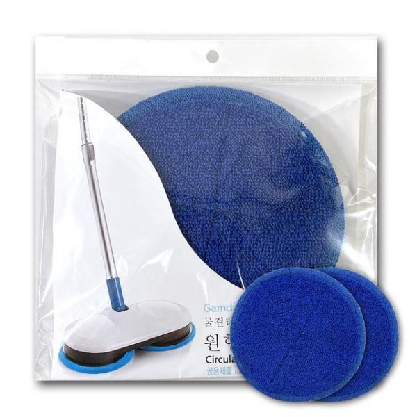 극세사 청소기 교체용 회전 물걸레 원형 리필 패드/2p