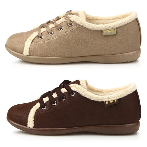 여성 방한 트래킹화 모카신 털단화 방한운동화 털신발 MD926