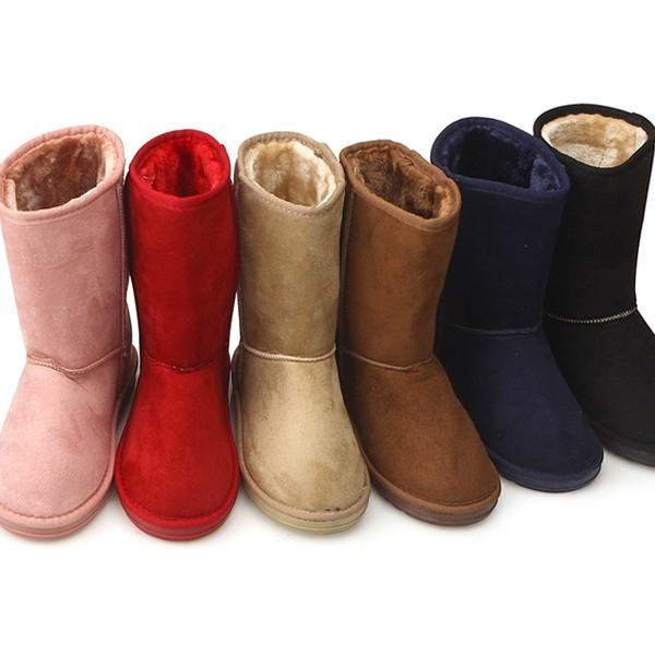 국산 개그 여성 미들 방한 털부츠 DG39