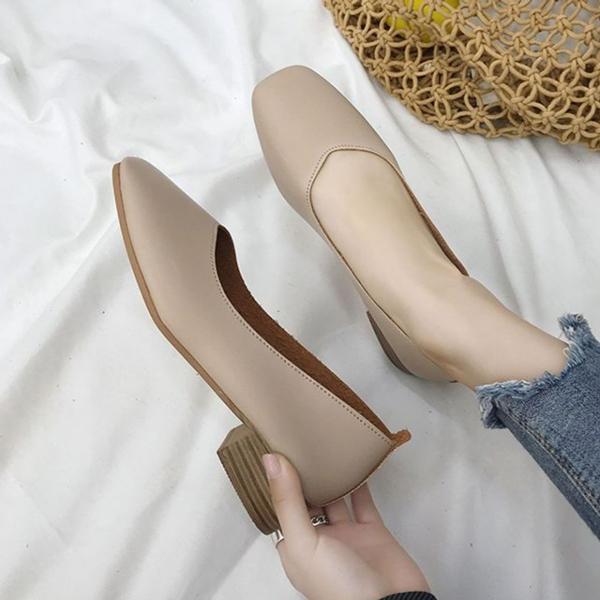 3컬러 베이지 발편한 여성 펌프스 슈즈
