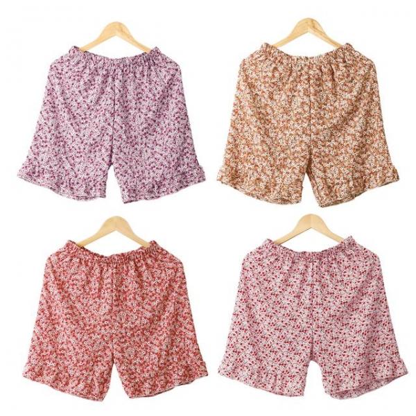 여성 허리 밴딩 몸빼 파자마 냉장고 반바지 5부