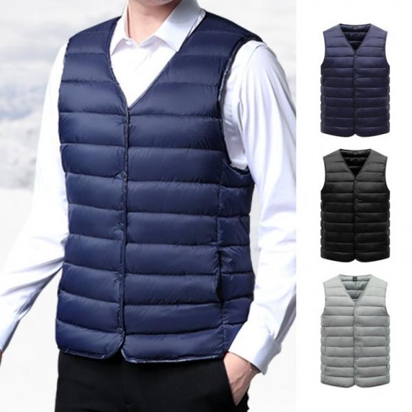 브이넥 경량 조끼 남자 정장 이너 패딩 베스트