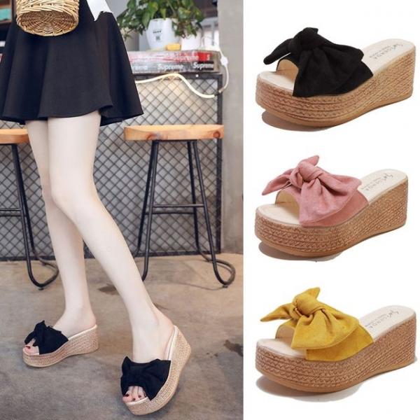 여성 통굽슬리퍼 실내화 7cm 여름 슬리퍼