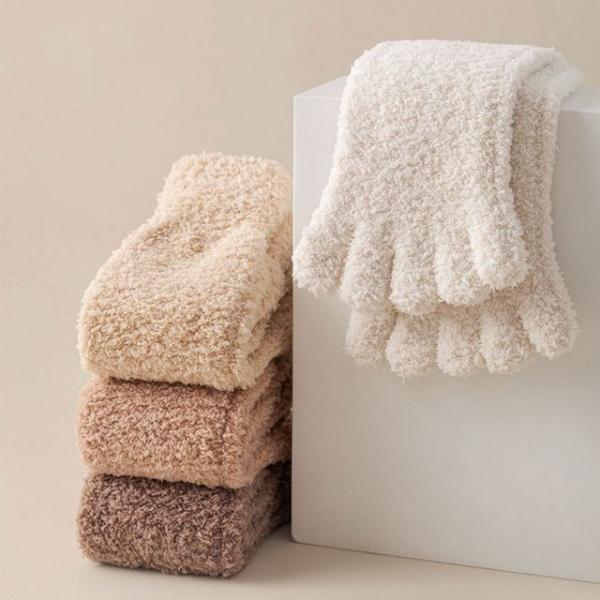 겨울 발가락양말 기모 플리스 두꺼운 남성 여성 노인