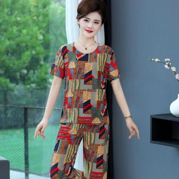 시원한 홈웨어 쿨바지 냉감 옷 세트 여성 여름 한벌