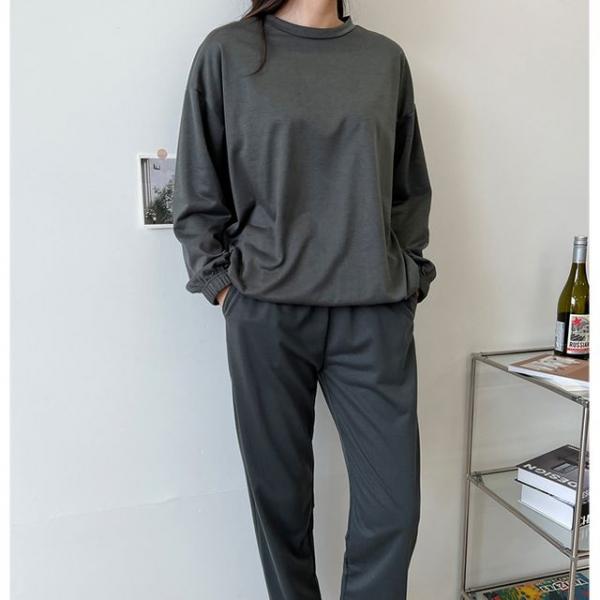 여성 맨투맨 조거팬츠 6컬러 1P 긴팔 밴딩 트레이닝