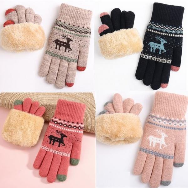 겨울 여성 융털장갑 기모 스마트폰 터치 장갑