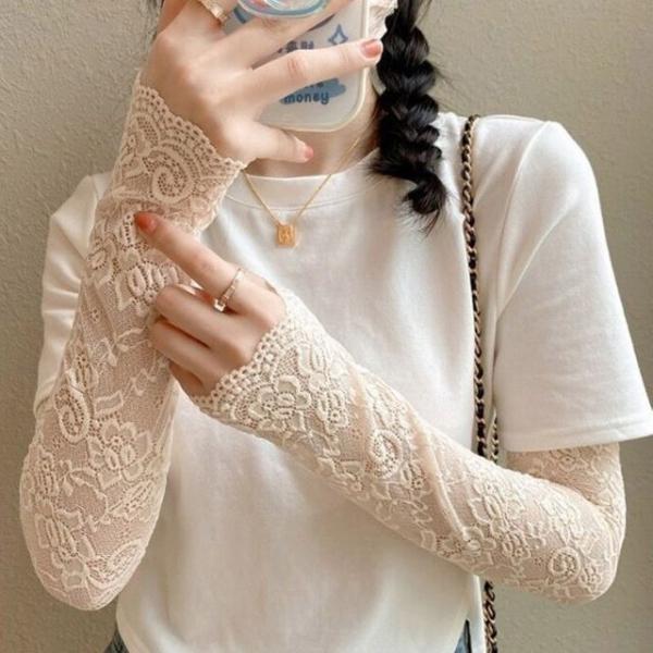 여성 레이스 망사 여름 팔토시 1P 스판 햇빛가리개