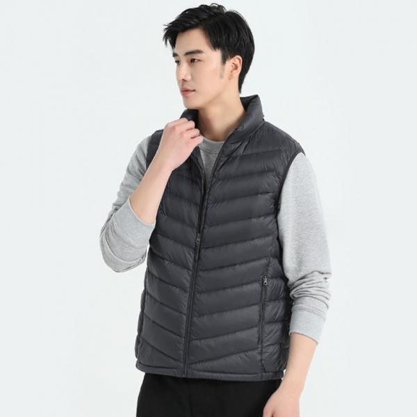 남자 패딩 조끼 하이넥 경량 방수 보온 베스트 러닝 조깅