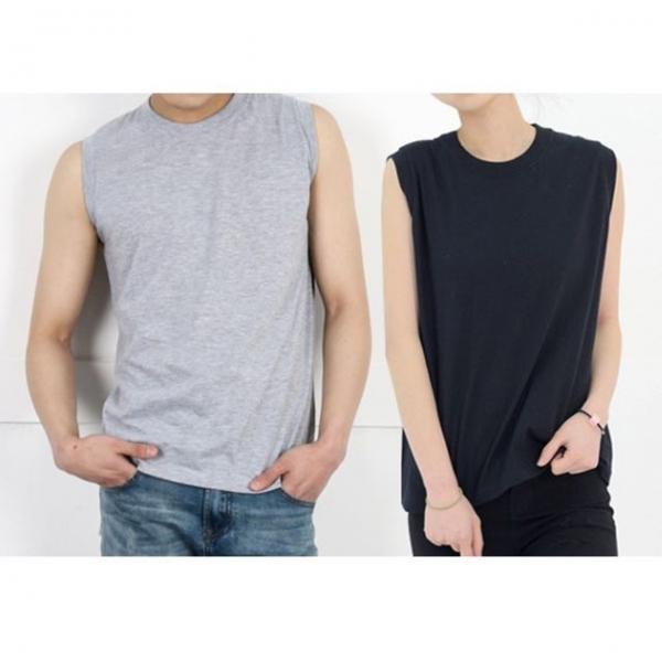 남자 면 티셔츠 민소매 나시 여름옷 얇은옷 무지