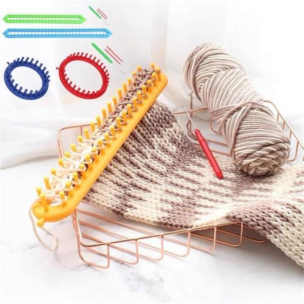 초보자 DIY 뜨개질용 도구 2종세트 목도리형 원형