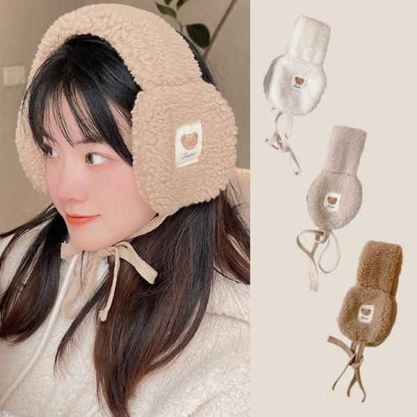 [큰손할인] 뽀글이귀도리 귀마개 겨울 패션 귀여운 방한 따뜻한 귀염뽀짝 양털 곰돌이 크리스마스선물