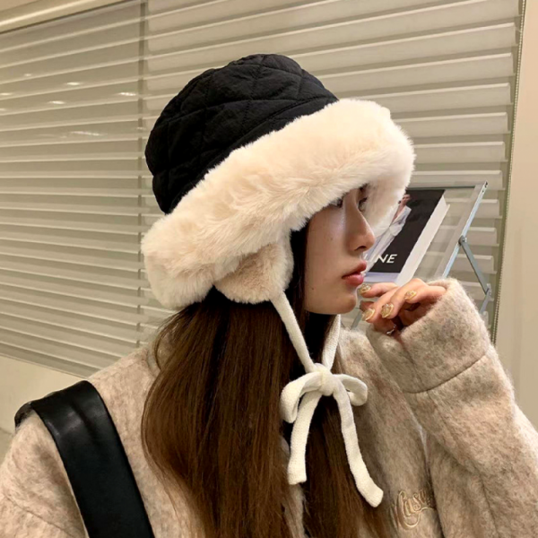 [큰손할인] 포근 군밤모 방한 일체형 귀달이 벙거지 겨울코디 패션 모자