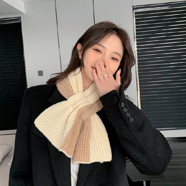 [큰손할인] 투톤 쁘띠 목도리 겨울 패션 스타일 머플러