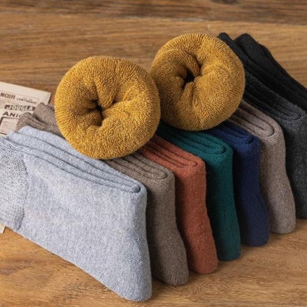 겨울 남자 여자 도톰한 융털 기모 양말 베이직 무지