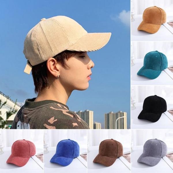 남자 봄 가을 겨울 코듀로이모자 심플 볼캡 야구모자