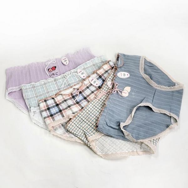 순면 체크나염 팬티 노라인 여자 속옷 모달 햄라인