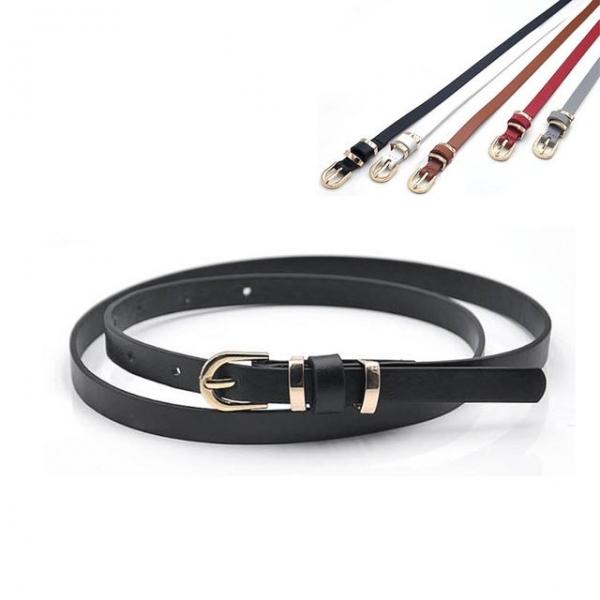 여성용 골드버클 심플 슬림 벨트 1cm폭 원피스 스커트