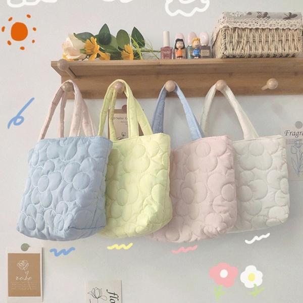 월드온 플라워미니도트백 여성가방 패션 데일리백 패딩가방 숄더백 크로스백 구름백 가방 럭셔리 퀼팅