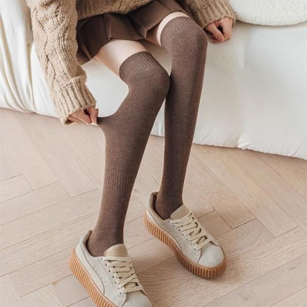 오버 니삭스 반 스타킹 롱 무릎 양말 겨울