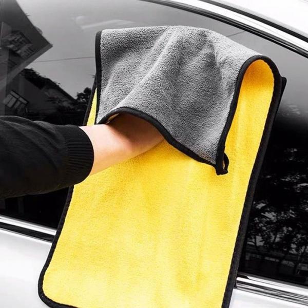 [월드온] 차량용 양면 극세사 세차타월 셀프세차 치량전용 타올 세차수건 관리용품 자동차 유리 청소용품