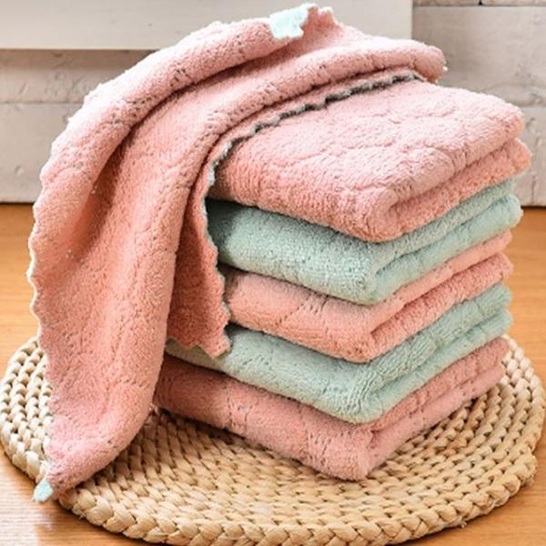 극세사 행주 투톤 벨벳 양면 요술행주 30x30