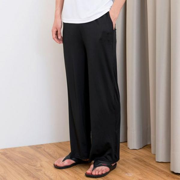남자 쿨 와이드핏 허리밴딩 데일리 베이직 스판 바지