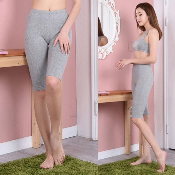 (피엔알)부드러운 착용감 면스판 7부 여성 무릎레깅스