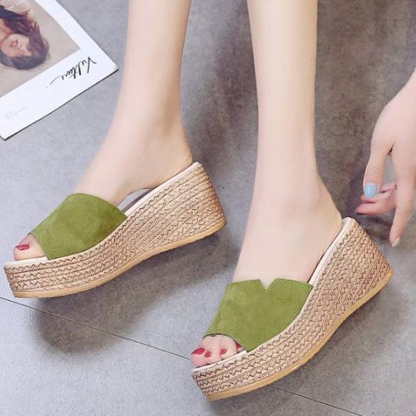 여성용 키높이 통굽 왕굽 샌들 슬리퍼 통굽 7cm