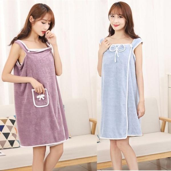 원피스 포켓 목욕 도톰한 극세사 샤워 타올 목욕 가운