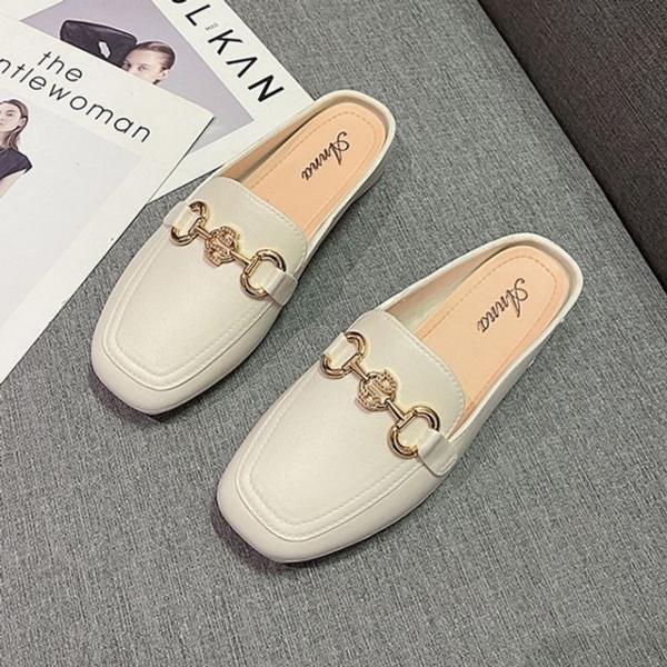 여성 3컬러 뮬스타일 로퍼 베이직 플랫 블로퍼