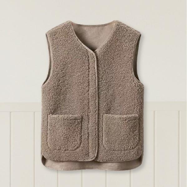 [기회공작소]국내 최저가 최고급 양털조끼 뽀글이 양털플리스조끼