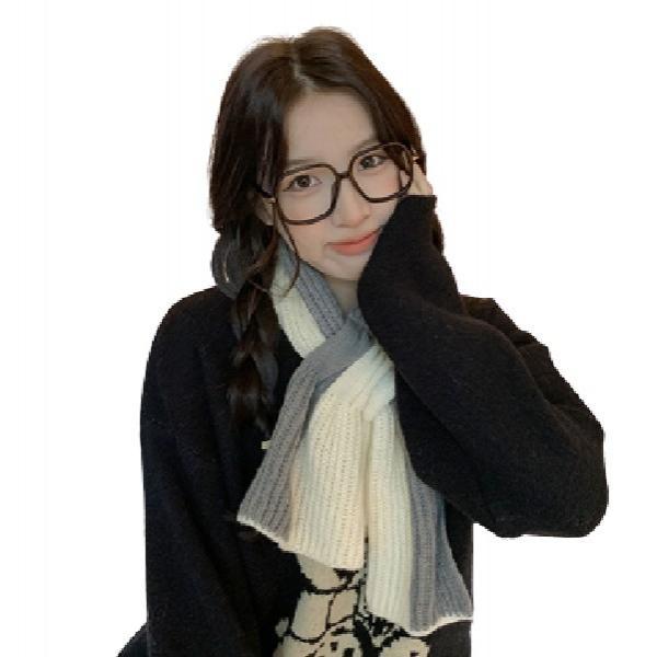 [기회공작소] 국내최저가 목도리 투톤 쁘띠 머플러 짧은목도리