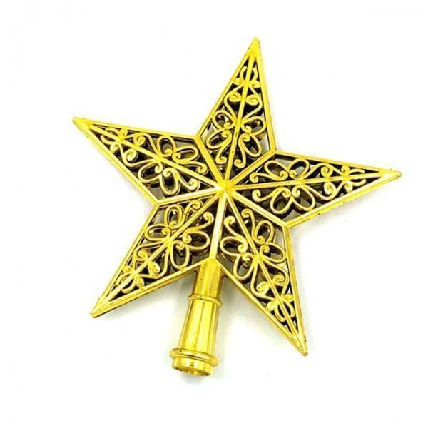 크리스마스 트리 꼭대기별 장식 플라스틱 탑별