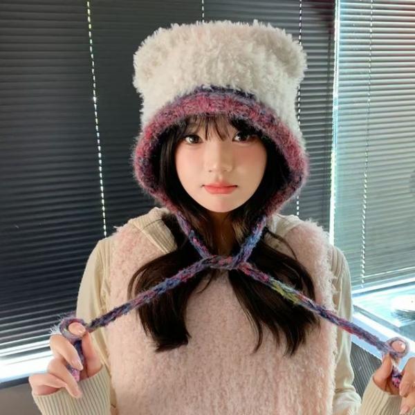 니트퍼 귀도리 겨울모자 군밤 털 방한 트루퍼햇