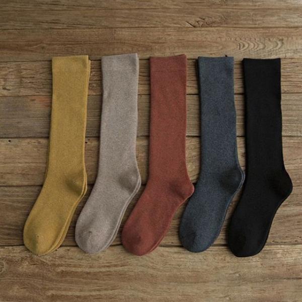 가을 겨울 슬림 보온성 여성 따뜻한 긴 양말 니삭스