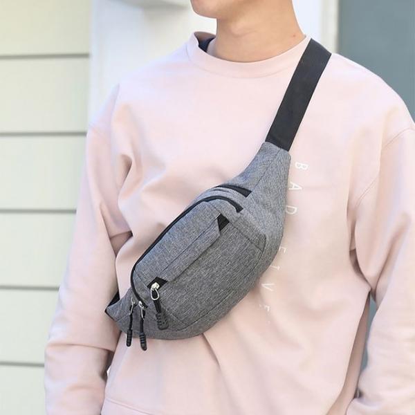남자 크로스 슬링 백 여자 미니 메신저 가방 그레이