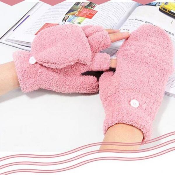 남녀공용 양털 손가락 반장갑 겨울 방한장갑 털장갑