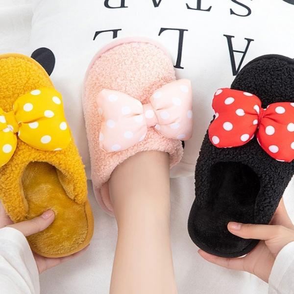 [위드기프트] 깜찍 통통 도트리본 방한화