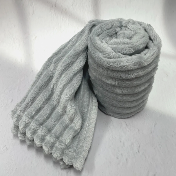 겨울 극세사 차량용 무릎 담요 회색 50x70cm