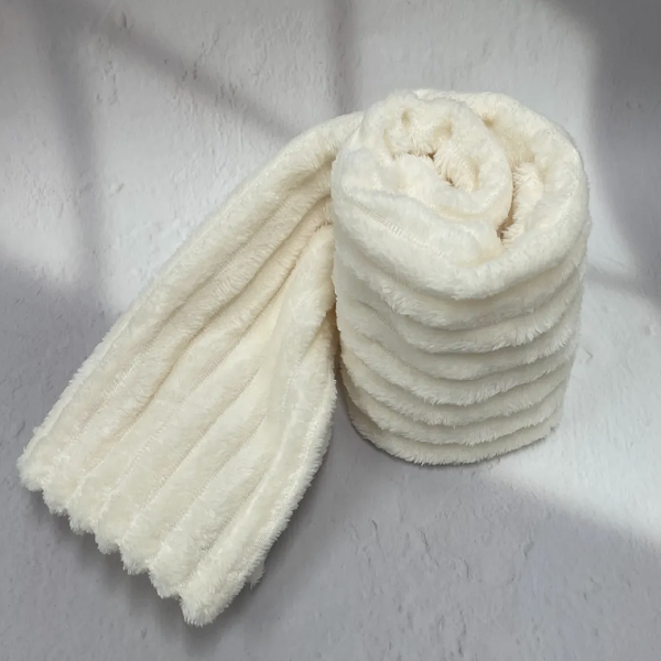 겨울 극세사 차량용 무릎 담요 화이트 50x70cm