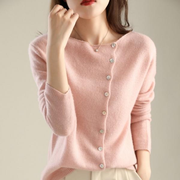 [위드기프트] [신상특가] 사선버튼 파스텔 가디건