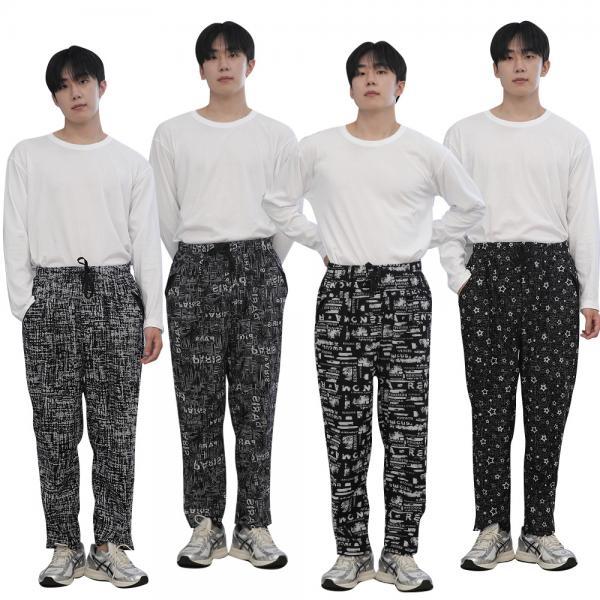 남성 블랙 몸빼바지 밴딩팬츠 긴 작업복 밭일 할머니 여성빅사이즈 촌캉스 지퍼 주머니 사계절 추리닝