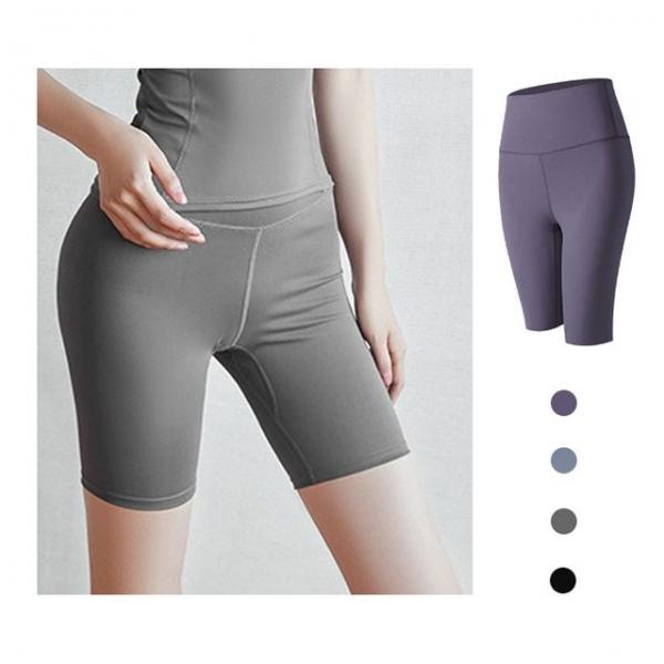 하이웨스트 4부 스포츠 요가 레깅스 여성 운동 반바지