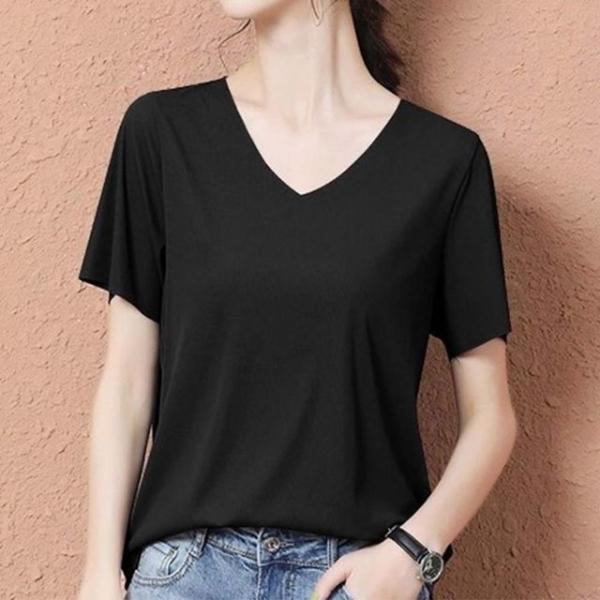 여성 심리스 반팔티셔츠 이너 골지 무지 레이어드 쿨