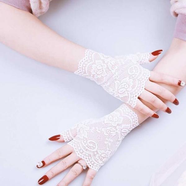 망사 토시 여성 반장갑 레이스 팔토시 숏 M11860